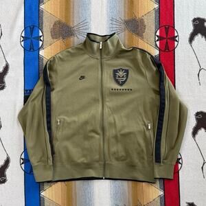 Nike Manny Pacquiao Army Green Black Full Zip Warm Up Jacket Size 2XL Boxing